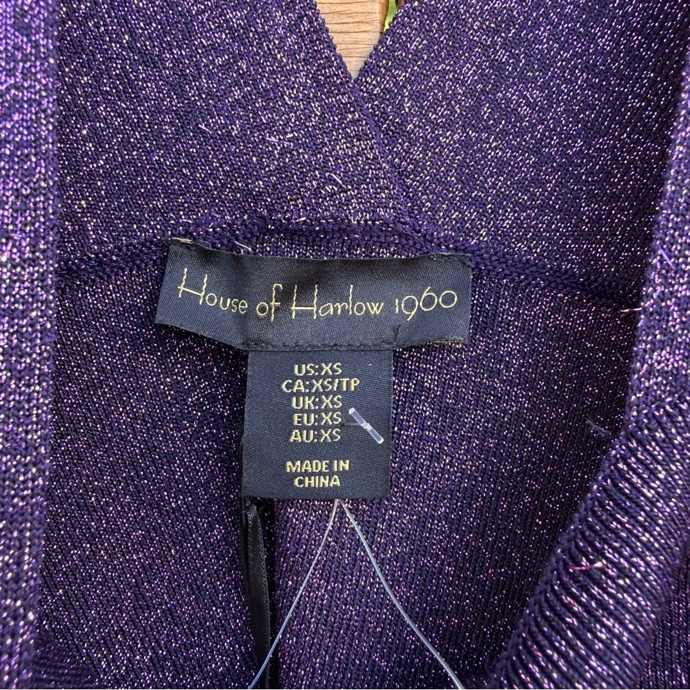 House Of Harlow 1969 Purple Shimer Wide Strap NWT Women’s Size XS - Picture 6 of 8